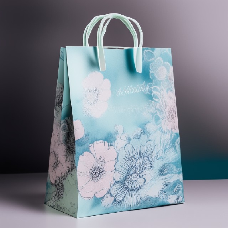 Elegante borsa Kraft floreale